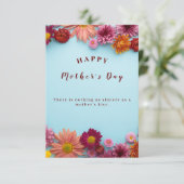Carte de vœux de fête des mères avec des fleurs co (Debout devant)