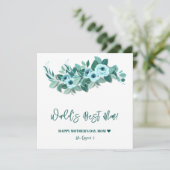 Carte de vœux de Fête des mères avec roses (Debout devant)