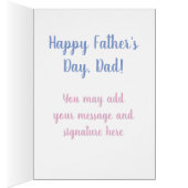Carte de voeux de Fête des pères amusante (Intérieur (Droit))