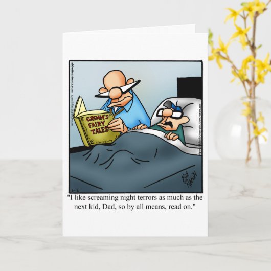 Carte de voeux de Fête des pères amusante (Fleur jaune)