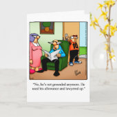 Carte de voeux de Fête des pères amusante (Fleur jaune)