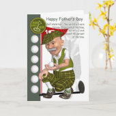 Carte de voeux de fête des pères de golf avec le (Fleur jaune)