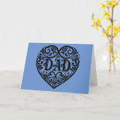 Carte de voeux de Fête des pères Heart Papa (Fleur jaune)