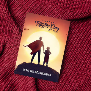 Carte de voeux de Fête des pères joyeuse couleur m