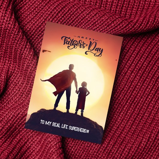 Carte de voeux de Fête des pères joyeuse couleur m