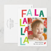 Carte de vœux de fête EDITABLE COULEUR pour les Fê (Devant / Derrière)