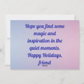 Carte de vœux de fête joyeuse  (Dos)