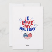 Carte de vœux de fête patriotique d'amour (Dos)