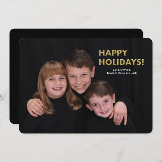 Carte de Vœux de Fêtes (Devant / Derrière)