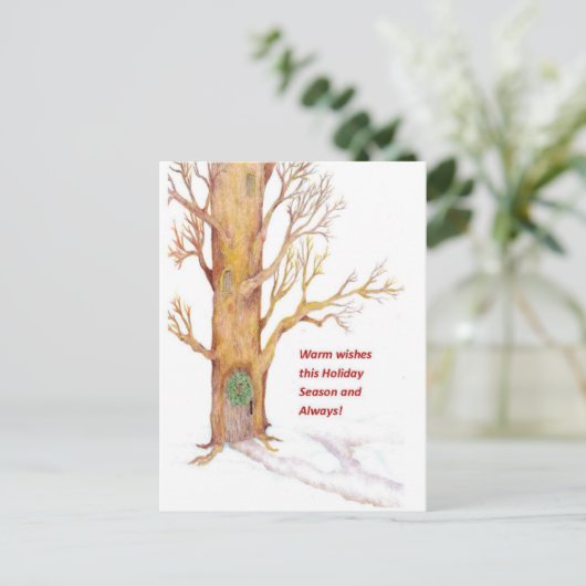 Carte de vœux de fêtes (Debout devant)