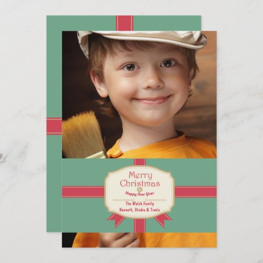 Carte de vœux de fêtes (Devant / Derrière)