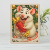 Carte de vœux de fêtes (Debout devant)