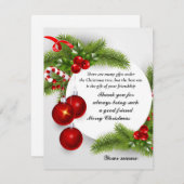 Carte de vœux de fêtes « Amitié » (Devant / Derrière)