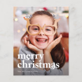 Carte de Vœux de Fêtes avec Budget Photo Typograph (Devant)