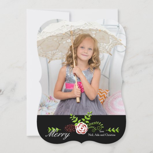 Carte de Vœux de Fêtes avec de Douces Sentiments (Devant)