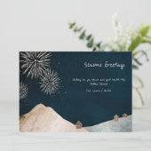 Carte de vœux de fêtes avec feu d'artifice (Debout devant)