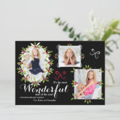 Carte de vœux de fêtes avec Holly Frames (Debout devant)