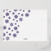 Carte de Voeux de Fêtes avec Paix Amour et Neige e (Verso)