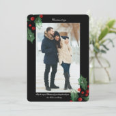 Carte de vœux de fêtes avec photo (Debout devant)