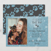 Carte de Vœux de Fêtes avec Photo de Chien d'une A (Devant / Derrière)