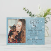 Carte de Vœux de Fêtes avec Photo de Chien d'une A (Debout devant)