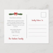 Carte de vœux de fêtes d'annonce de nouvelle maiso (Dos)