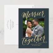 Carte de vœux de fêtes de famille Nouvellement Mar (Devant / Derrière)