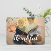 Carte de vœux de fêtes de fin d'année avec remerci (Debout devant)