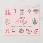 Carte de vœux de fêtes de fin d'année de Noël (Devant)