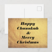 Carte de vœux de fêtes de Hanouka et Noël Joyeux (Devant / Derrière)