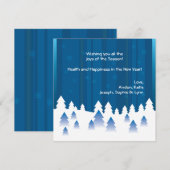 Carte de vœux de fêtes de Winter Wonderland (Devant / Derrière)