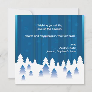 Carte de vœux de fêtes de Winter Wonderland