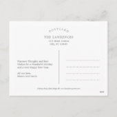 Carte de vœux de fêtes EDITABLE COULEUR (Dos)