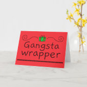 Carte de vœux de fêtes Gangsta Wrapper (Fleur jaune)