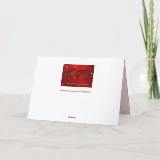 carte de vœux de fêtes joyeuses (Dos)