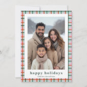 Carte de vœux de fêtes joyeuses avec photo de fami (Devant)