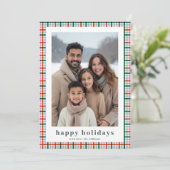 Carte de vœux de fêtes joyeuses avec photo de fami (Debout devant)