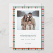 Carte de vœux de fêtes joyeuses avec photo de fami (Dos)