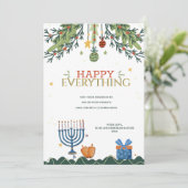 Carte de vœux de fêtes joyeuses pour tout (Debout devant)