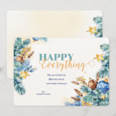 Carte de vœux de fêtes joyeuses pour tout le monde (Devant / Derrière)