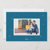 Carte de vœux de fêtes la plus joyeuse Bleue (Dos)