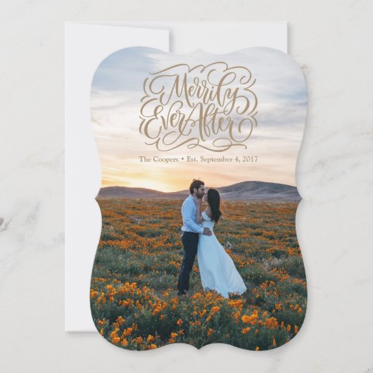 Carte de vœux de fêtes Merrily Ever After (Devant)