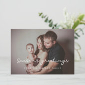 Carte de vœux de fêtes minimales (Debout devant)