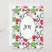Carte de Vœux de Fêtes Moderne JOY - Message Perso (Devant)