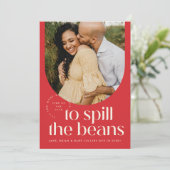 Carte de vœux de fêtes pour annonce de grossesse - (Debout devant)