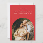 Carte de vœux de fêtes pour annonce de grossesse - (Dos)