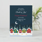 Carte de vœux de fêtes pour l'annonce d'une grosse (Debout devant)