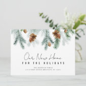 carte de vœux de fêtes pour une nouvelle adresse (Debout devant)