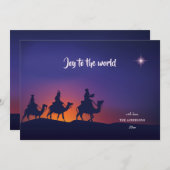 Carte de vœux de fêtes silhouette de l'Épiphanie (Devant / Derrière)