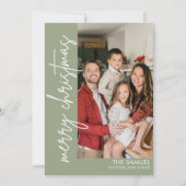 Carte de Vœux de Fêtes Simplement Familiale avec P (Devant)